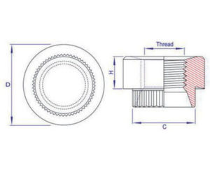 Plan-Ecrou-a-riveter-levre-moletee-serie-iarb